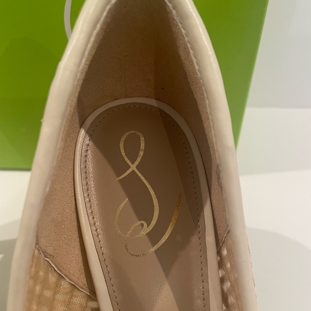 Sam Edelman Woven Pointed-Toe Pumps in Light Beige - Picture 11 of 12